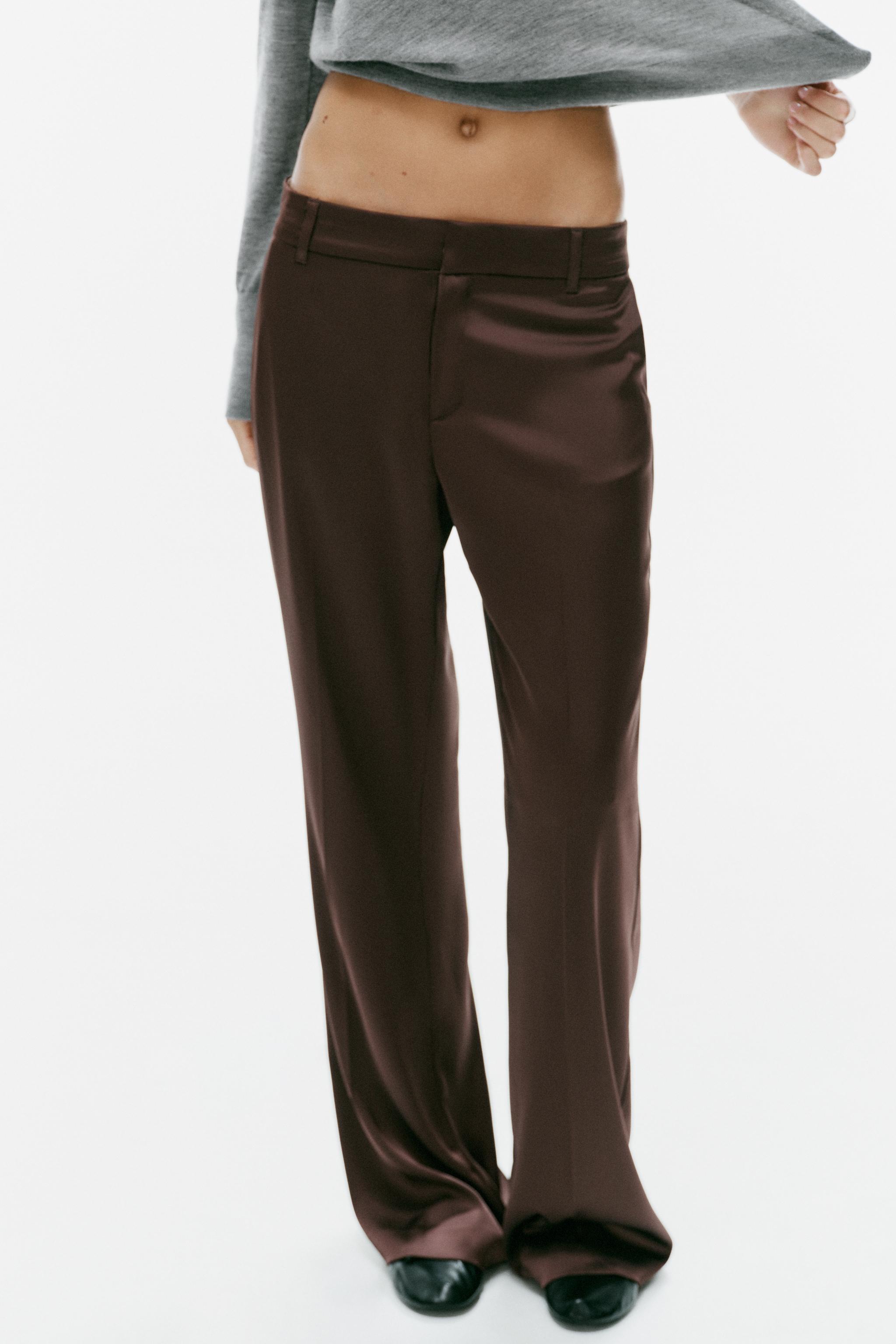 PANTALON SATINÉ TAILLE BASSE
